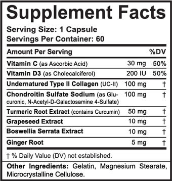 Bảng thành phần viên xương khớp: NUTRIP GOLD