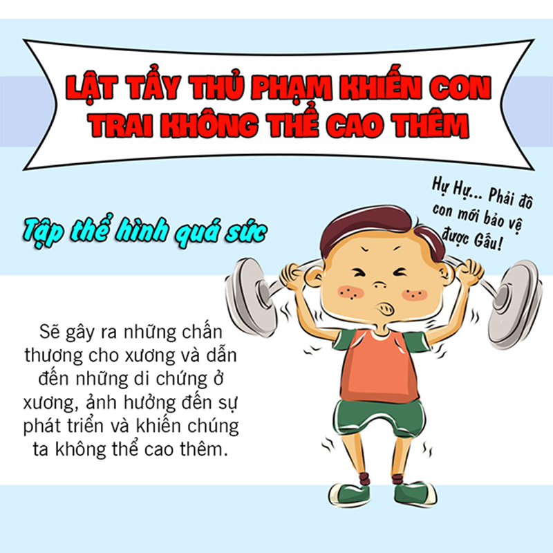 7 lý do khiến con trai không thể cao thêm