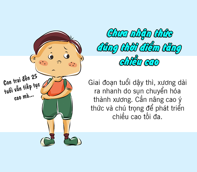 7 lý do khiến con trai không thể cao thêm