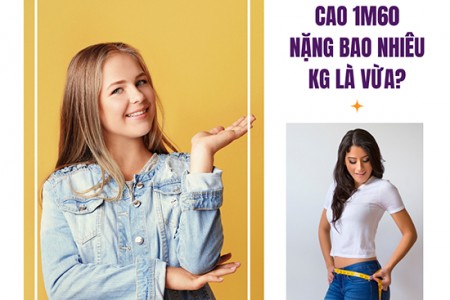 Cao 1m60 nặng bao nhiêu kg là vừa?