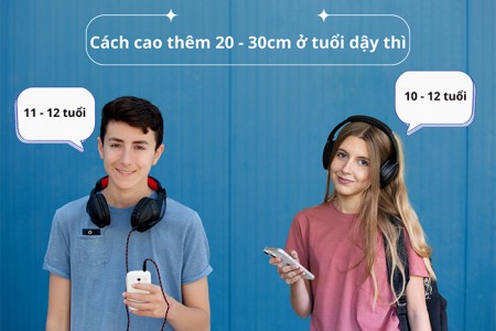 Cách giúp bạn cao thêm 20 - 30cm ở tuổi dậy thì