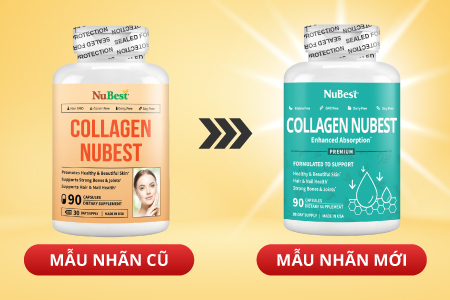 THÔNG BÁO: THAY ĐỔI NHÃN SẢN PHẨM TPBVSK COLLAGEN NUBEST
