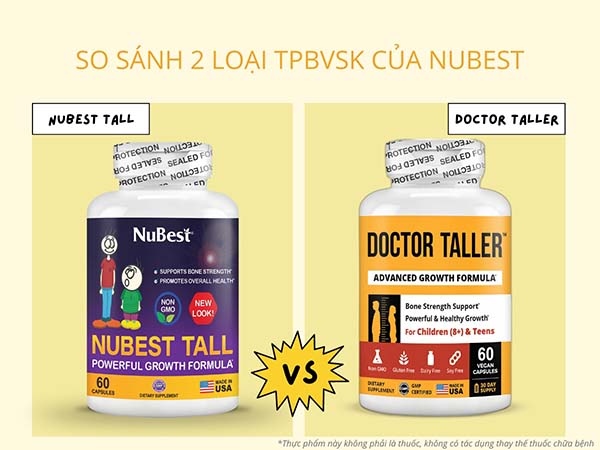 So sánh TPBVSK NuBest Tall và Doctor Taller