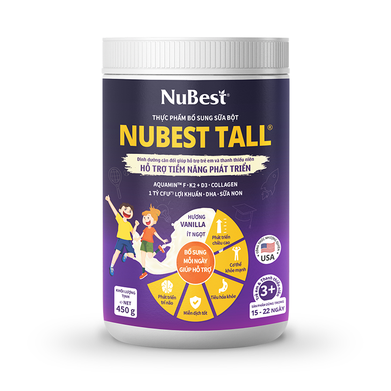 Sữa bột NuBest Tall hỗ trợ tiềm năng phát triển