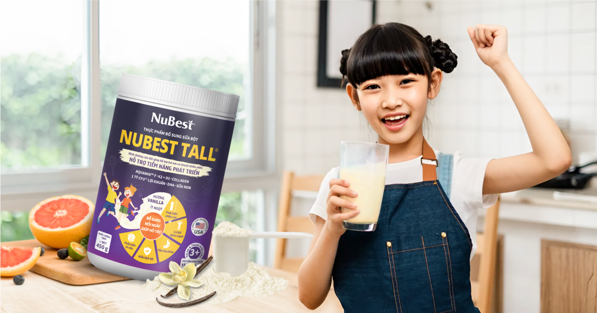 Thực phẩm bổ sung SỮA BỘT NUBEST TALL HỖ TRỢ TIỀM NĂNG PHÁT TRIỂN