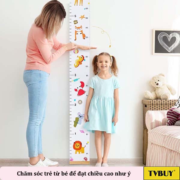 chăm sóc trẻ từ bé để đạt chiều cao chuẩn