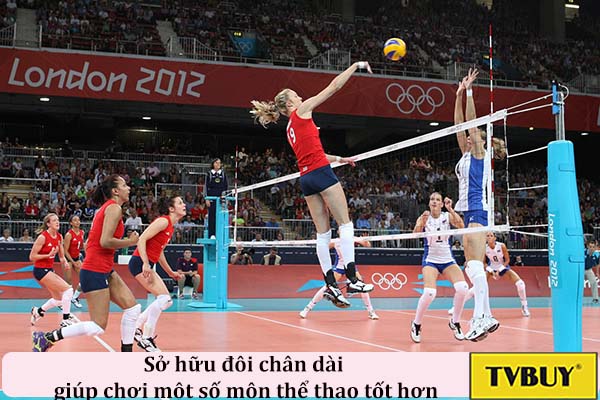 chân dài giúp chơi thể thao tốt hơn