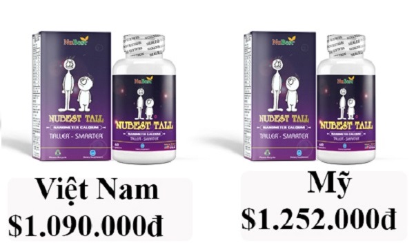 giá 1 hộp nubest tall là 1090000 vnd tại thị trường việt nam
