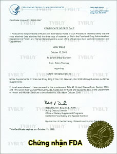 Chứng nhận FDA Hoa Kỳ Chứng nhận FDA Hoa Kỳ