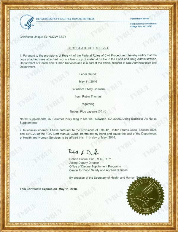 nubest plus fda approval