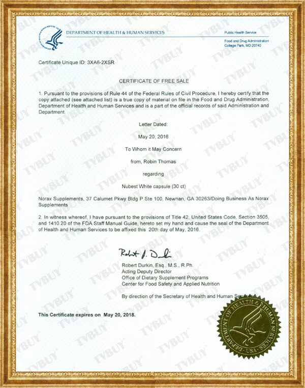 nubest white fda approval