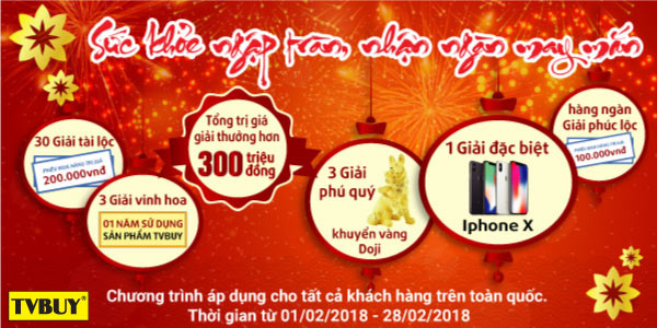 Mua sắm cùng TVBUY nhận ngàn phần quà hấp dẫn