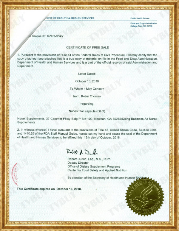 chứng nhận fda hoa kỳ