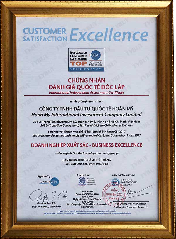 Công ty TNHH Đầu tư Quốc tế Hoàn Mỹ vinh dự đạt chứng nhận CSI:2017