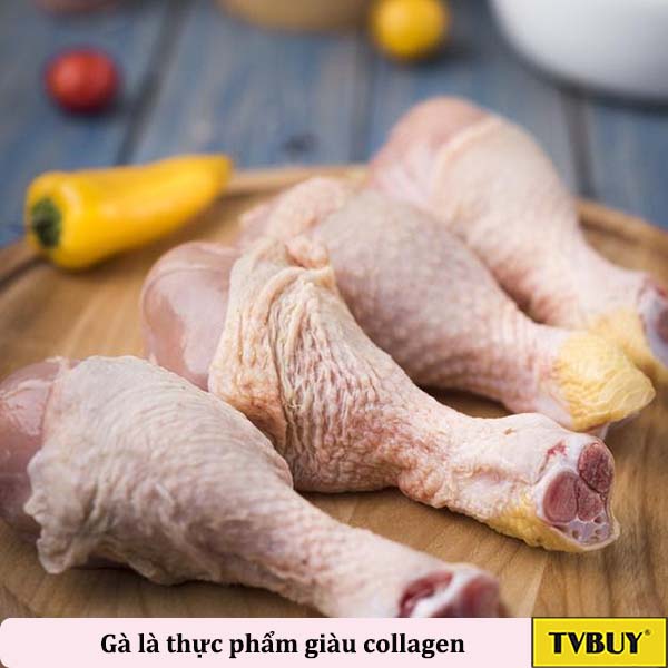 thịt gà giàu collagen