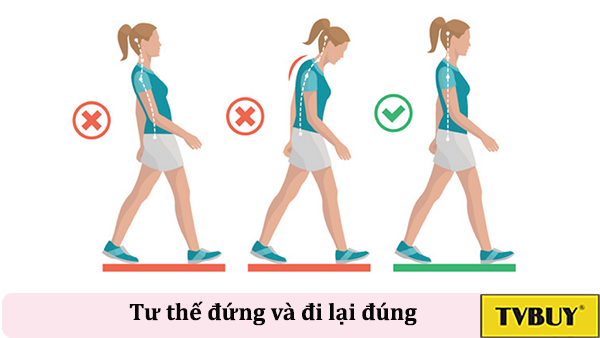 tư thế đi lại đúng