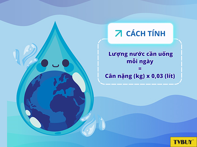 Công thức tính lượng nước cần bổ sung có thể tham khảo