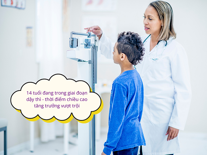 Trẻ 14 tuổi đang trong giai đoạn chiều cao phát triển tối ưu