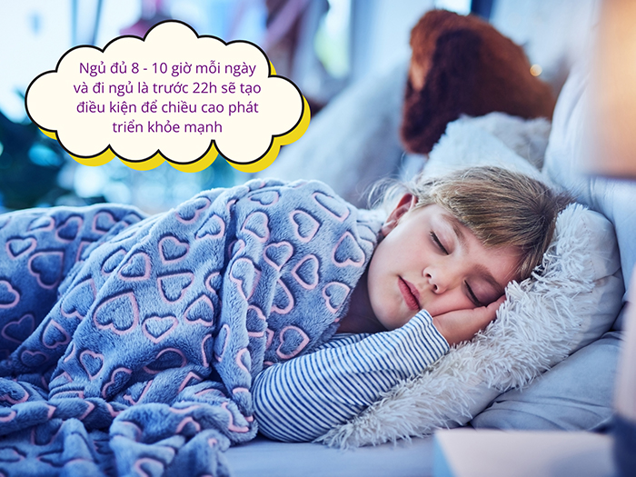 Ngủ sớm và đủ giấc tạo điều kiện để chiều cao phát triển tối ưu