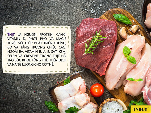 Các loại thịt chứa nhiều dưỡng chất tốt cho chiều cao và sức khỏe