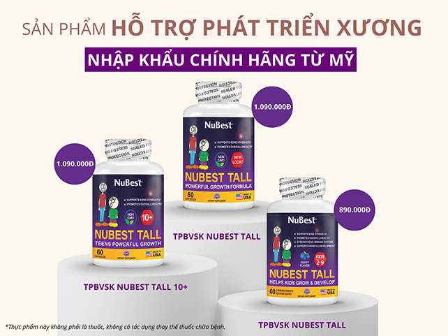 Các sản phẩm hỗ trợ phát triển xương chắc khỏe của NuBest