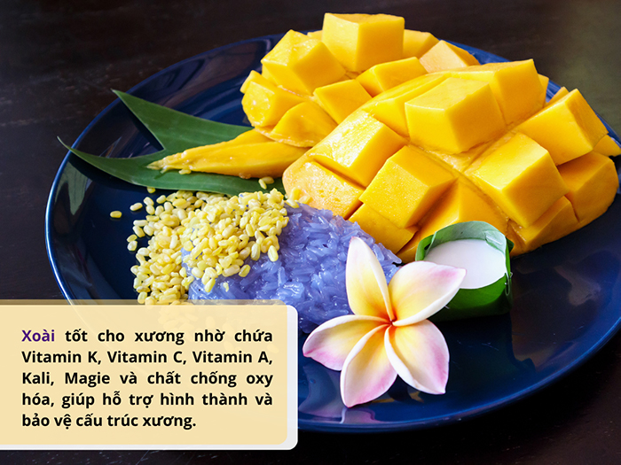Xoài giàu dưỡng chất tốt cho sức khỏe, cấu trúc xương