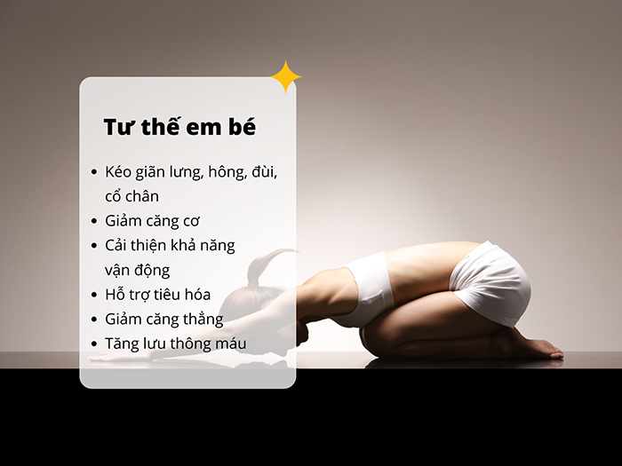 Tư thế em bé rất phù hợp để tập trước khi đi ngủ