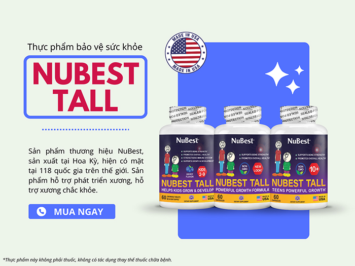 Thực phẩm hỗ trợ sức khỏe từ NuBest hỗ trợ phát triển xương cho trẻ 2 - 18 tuổi