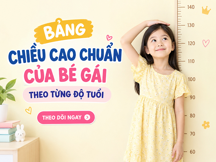 Theo dõi bảng chiều cao chuẩn của bé gái là điều cần thiết.