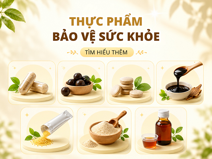 Các dạng thực phẩm bảo vệ sức khỏe phổ biến.