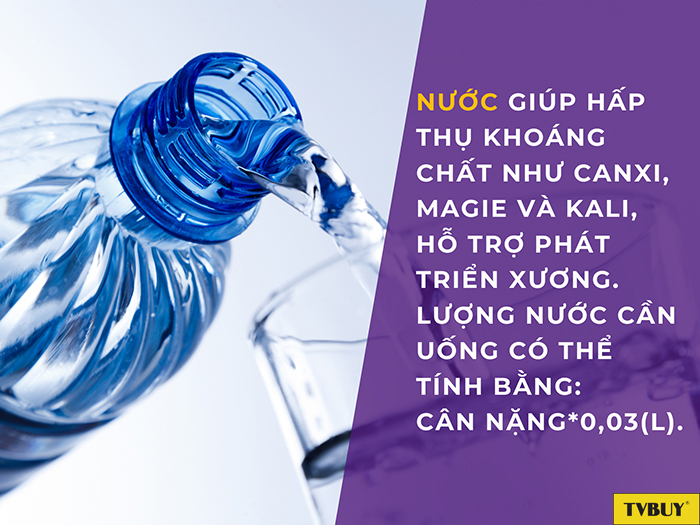 Bổ sung nước hỗ trợ phát triển thể chất khỏe mạnh, cải thiện thể lực