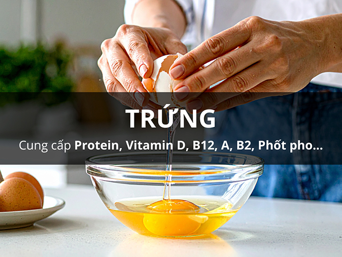 Giá trị dinh dưỡng trong trứng.