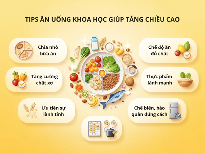 Ăn uống đúng cách giúp trẻ bổ sung đầy đủ dinh dưỡng tăng chiều cao.
