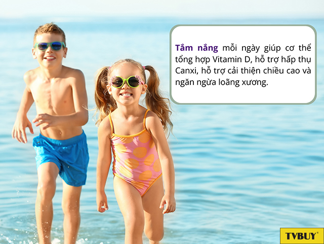 Tắm nắng thường xuyên hỗ trợ xương phát triển lành mạnh