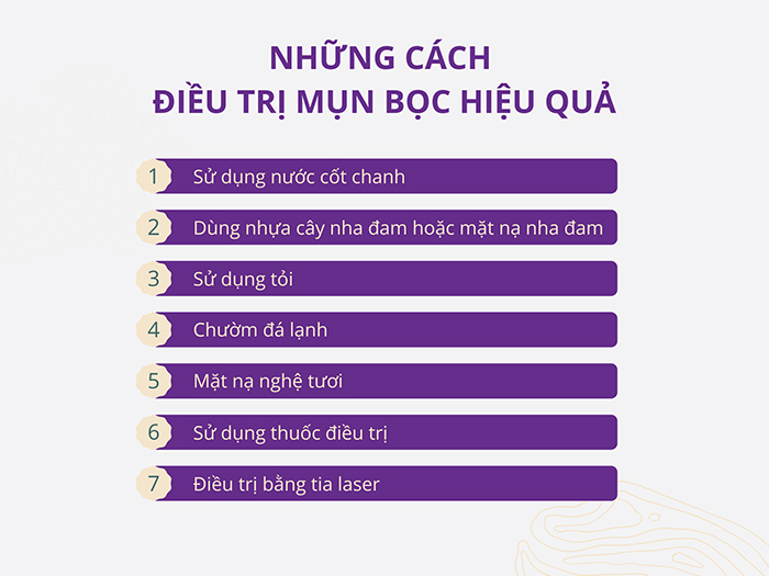 Những cách điều trị mụn bọc hiệu quả bạn nên biết
