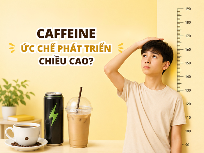 Caffeine ức chế chiều cao nếu dùng không đúng cách.