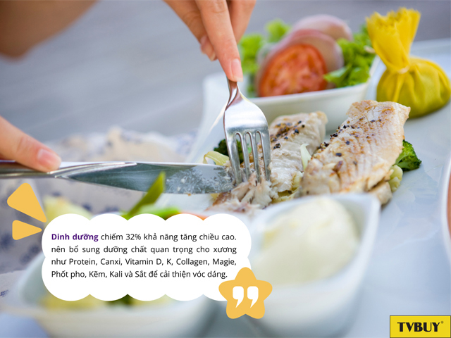 Dinh dưỡng có vai trò quan trọng với quá trình phát triển chiều cao