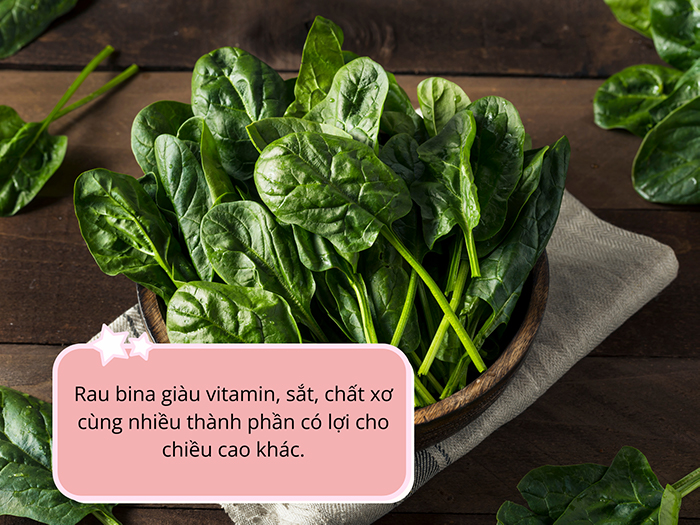 Các dưỡng chất thường có trong rau bina