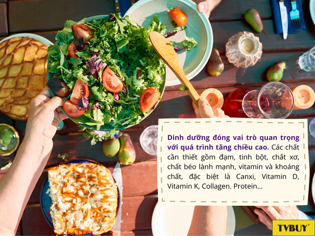 Ăn uống đủ chất và cân bằng giúp xương được nuôi dưỡng tốt