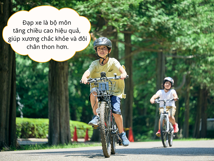 Đạp xe giúp xương và cơ bắp phát triển tối ưu