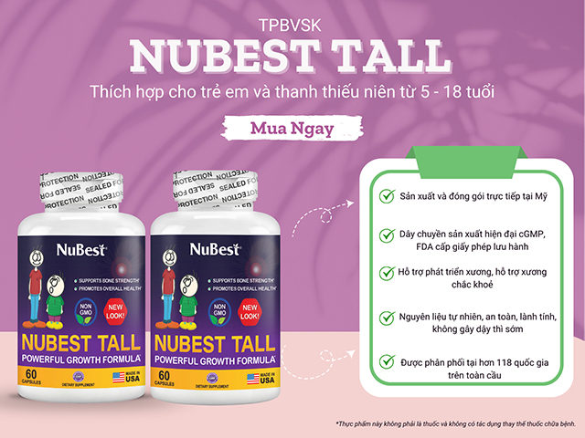 Bổ sung các vi khoáng chất thiếu hụt trong các bữa ăn hằng ngày cùng với các sản phẩm của TPBVSK NuBest Tall 