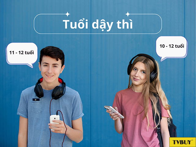 Độ tuổi bước vào giai đoạn dậy thì của nam và nữ giới khác nhau 