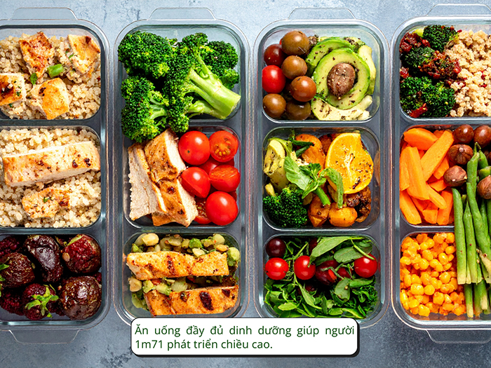 Ăn uống đầy đủ dinh dưỡng giúp người 1m71 phát triển chiều cao