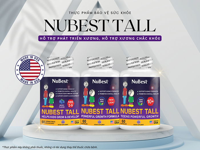 ​​​​​​​Các TPBVSK NuBest Tall cung cấp dưỡng chất cho trẻ từ 2 - 18 tuổi