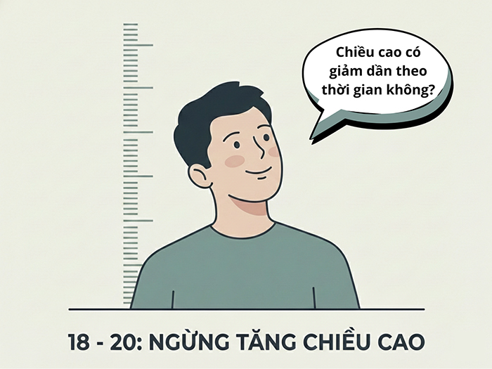 18 - 20 tuổi là độ tuổi phổ biến ngừng tăng chiều cao