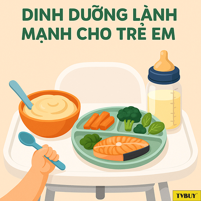 Cho bé từ từ làm quen với tất cả các loại thức ăn nhằm đảm bảo cung cấp đủ dinh dưỡng cho quá trình tăng trưởng và phát triển. 
