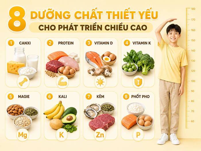 8 loại dưỡng chất thiết yếu giúp trẻ tăng trưởng hết tiềm năng.