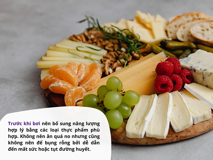 Chế độ dinh dưỡng trước khi bơi