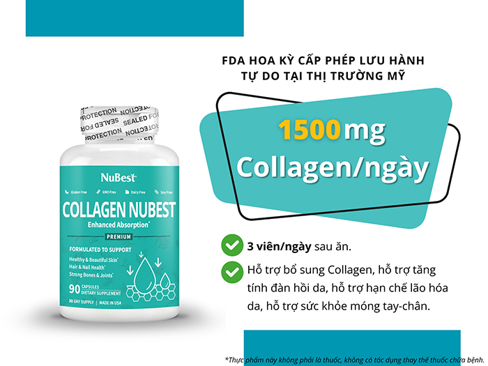 ​​​​​​​TPBVSK Collagen NuBest đang được tin dùng ở 118 quốc gia giúp bổ sung collagen