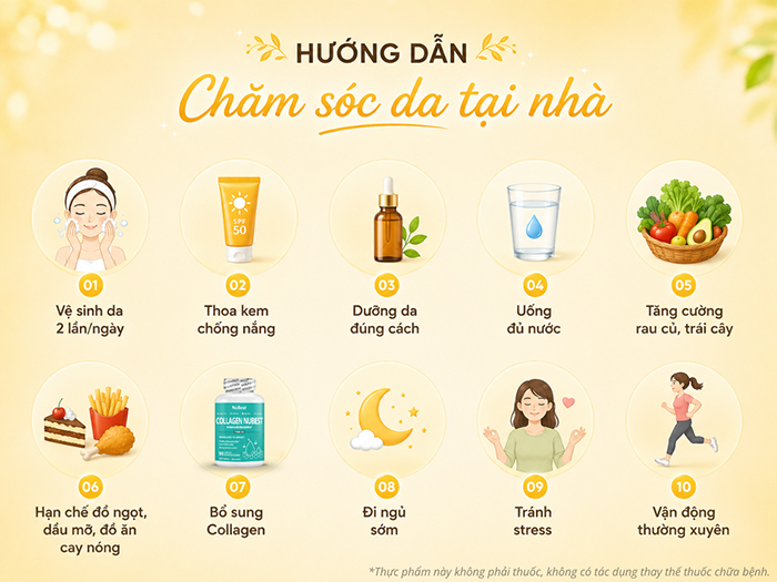 Hướng dẫn chăm sóc da khỏe đẹp tại nhà.